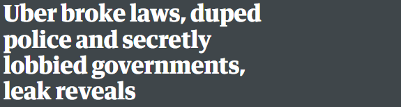Uber高管对其他不太接受Uber商业模式的官员表达了毫不掩饰的蔑视《卫报》报道截图 ...