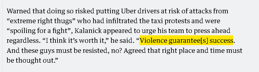 直接鼓动法国的优步司机上街组织针锋相对的抗议，甚至扬言“暴力才能确保成功” ...