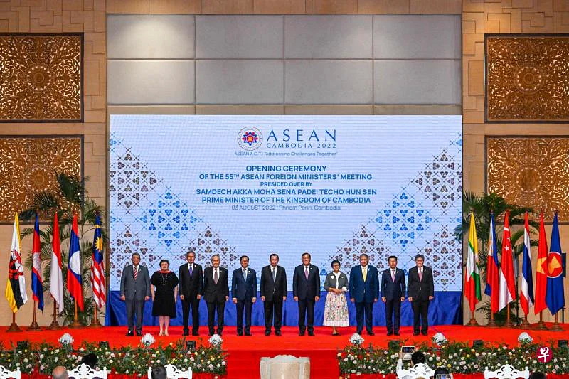 第55届东盟外交部长会议星期三（8月3日）在柬埔寨首都金边召开