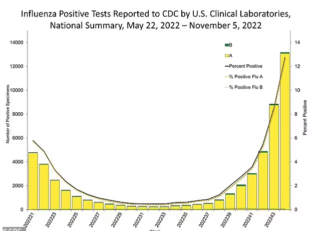 圣地亚哥县急诊室病人的流感症状正在急速上升