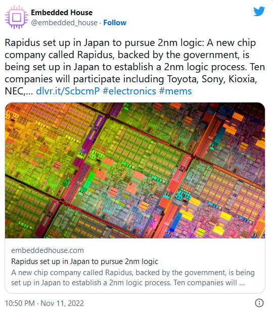 美日联合开发超越2纳米技术 中韩台半导体大挑战