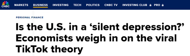 美国陷入“无声的萧条”