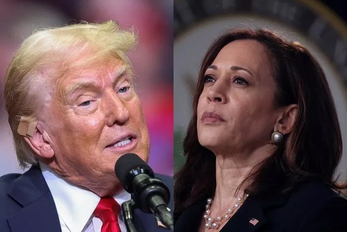 贺锦丽在最新民调中，以51%的支持率微幅领先川普